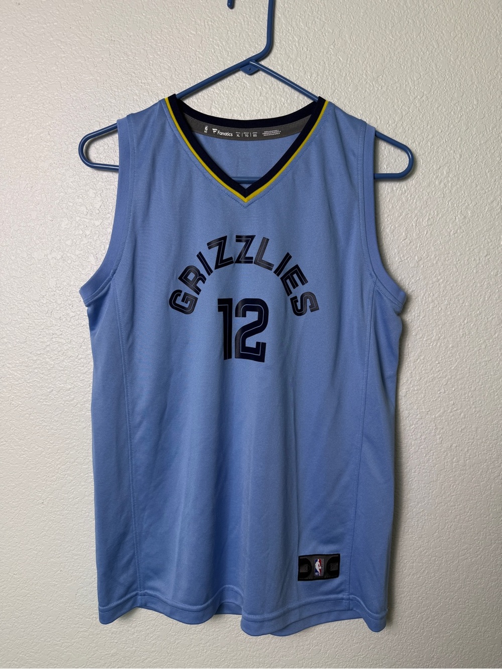 Memphis Grizzlies Jersey Boys Youth XL Blue NBA Basketball Ja Morant 12 Fanatics